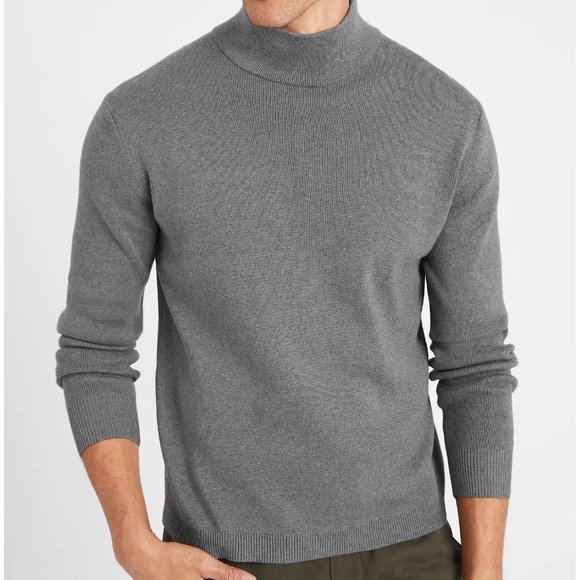 Banana Republic 100% Supima Cotton Mock-Neck Sweater